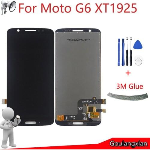 5.7" AAA quality LCD For Motorola G6 LCD Display Touch Screen Digitizer Assembly For Moto G6 XT1925 lcds Replace parts+Tools