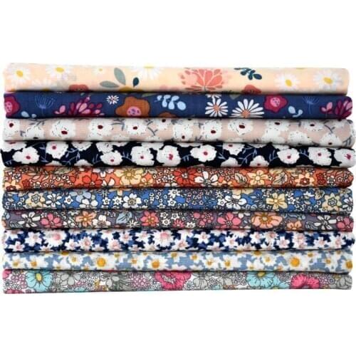 150cmx50cm Pure Cotton Pastoral Fresh Floral Fabric Spring and Summer Clothing Dress Cheongsam Baby Shirt Cloth Sewing Fabric