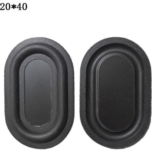 40GD 2PCS Oval Shape Bass Diaphragm Rubber Speaker Plate Passive Radiator Auxiliary Bass Vibration Plates 2040-6090