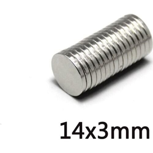 20/50/100pcs 14x3 mm Rare Earth Magnet Diameter 14x3mm Fridge Round Magnets 14mm*3mm Permanent Neodymium Magnetic 14*3