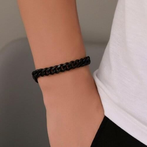 2021 New Fashion Classic Cuban Necklace Heavy Industry Chain Hip Hop Punk Bracelet for Women Men Lovers Jewelry Couple Gifts