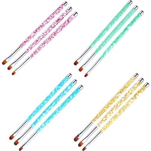 3pcs Nail Art Liner Brushes Nail Design Brush Pen Nail Dotting Painting Pen