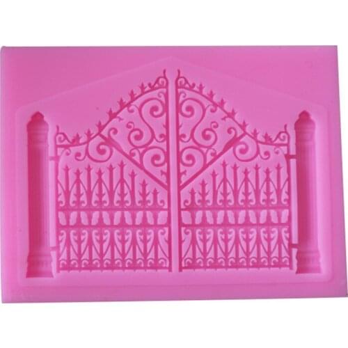 3D Door Window Silicone Mold Frame Cake Border Fondant Cake Decorating DIY Fence Cookie Baking Candy Chocolate Gumpaste Moulds