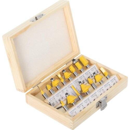 15pcs 8mm Shank Router Bit Set Trimming Straight Milling Cutter for Wood Bits Tungsten Carbide Cutting Woodworking
