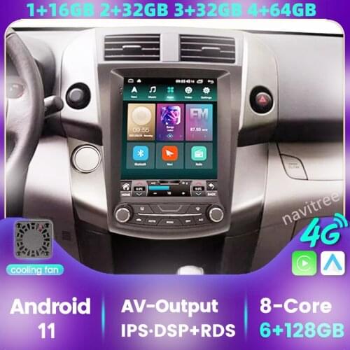 For Toyota RAV4 RAV 4 2005 - 2013 Car Radio Multimedia Video Player Navigation GPS BT 2 Din 2din DVD Android 11 Cooling Fan RDS