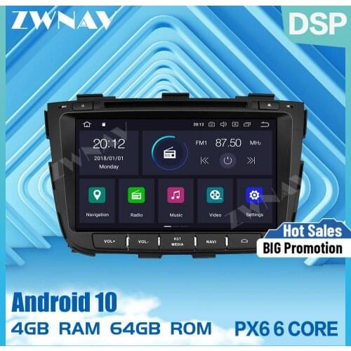 PX6 DSP 4+64 Android 10.0 Car Radio Multimedia DVD Video Player GPS For Kia Sorento 2012-2015 GPS Navi stereo free map Head Unit