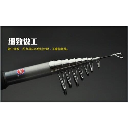 Free shipping 2021 Agepoch GW Guangwei Shark 1.8/2.1/2.4/2.7/3.0/3.6M Carbon Fiber Fishing Rod Spinning Tackle Winter Feeder