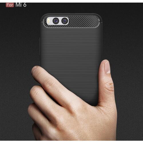 For Xiaomi Mi 6 Case Silicon Case for Xiaomi Mi6 mi 6 Case Cover Fundas Soft Carbon Fiber Brushe Coque Etui Capinha Aksesuar