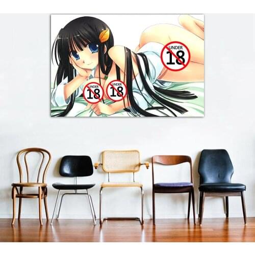 Adult Anime Wallpaper Kawaii Japanese Girls Wall Art Posters and Prints Canvas Painting Wall Pictures For Living Room Decor