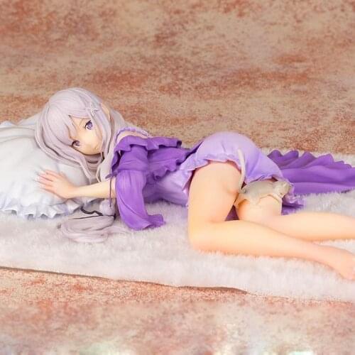 Kawaii Re:Life In A Different World From Zero Japan Anime Figure PVC Toy Cute Satella Emilia Doll Room Decor Ornaments Boy Gifts
