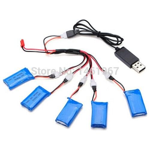Upgraded Accessory Set For Mould King 33041 33041A 5 X 3.7V 380mAh 25C Battery / X5 Charger RC Drone Spare Parts Accessories