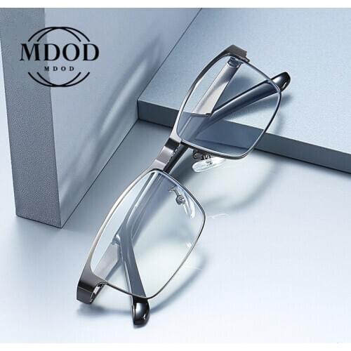 2020 New Anti-blue Business Glasses Men and Women Reading Glasses Half-frame Stainless Steel Reading Glasses Ladies +1.0 To 4.0