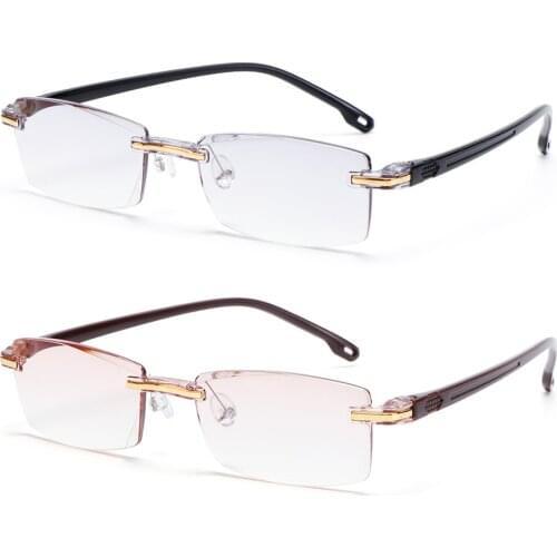 1PC Rimless Reading Glasses Unisex Ultralight Anti Blue Light Presbyopia Glasses Radiation Protection Eyeglasses +1.0~+3.0