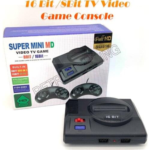 Original SG816 Retro Mini TV Video Handheld Game Dual Players Video game Console Built-in 6051 Classic Games Sega Mega Drive