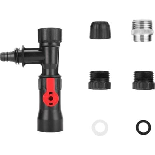 Plastic Aquarium Water Changer 3-Way Faucet Type Water Changer Fish Tank Cleaning Tool Garden Splitter Connector Distributor