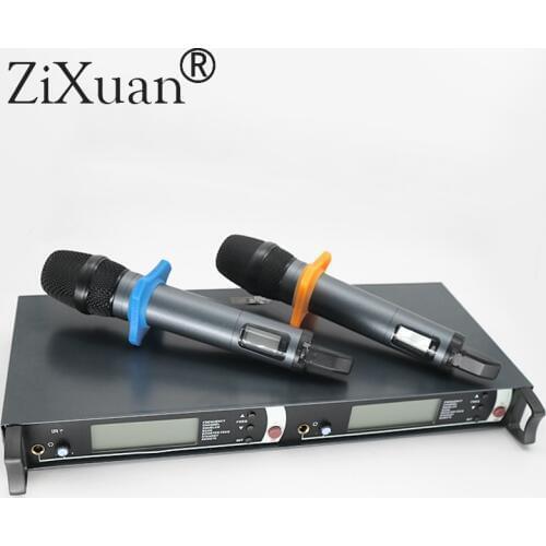 Professional EM2500 SKM100G3 EM2052 True Diversity UHF/PLL Wireless Microphone System with Dual e835 Handheld Transmitter Mic