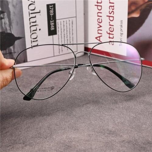 Rockjoy Oversized Eyeglasses Frames Women Male Aviation Glasses Female Plain Fashion Makeup Eyewear Spectacles for Prescription