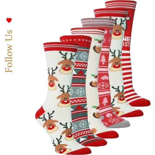 Christmas stockings elk stockings for men and women personalized cotton socks stockings Halloween socks