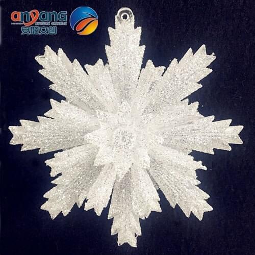 Christmas Ornaments 12CM Three-layered Acrylic Snowflake Plus Diamond Powder 1