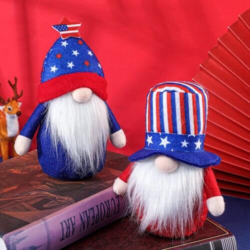 Christmas American Independence Day Faceless Gnome Santa Tulip Rudolph Doll Decoration For Home Gifts Ornaments Party Supplies