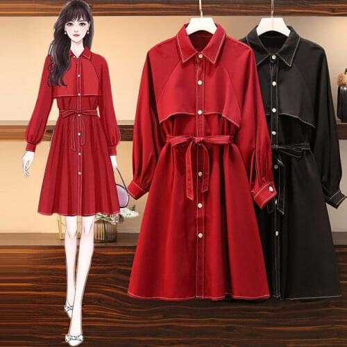 SunnyMiar Fashionable Shirt Dresses