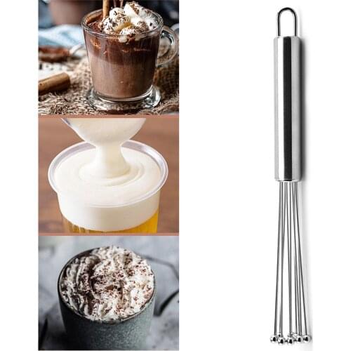 Bead Ball Whisk Manual Stainless Steel Egg Stirring Rod Mixer Kitchen Household Blender Hand Held Egg Beater DIY Baking Tool