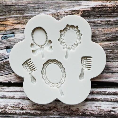 Sugarcraft Mirror Comb Silicone Cake Mold Fondant Cake Decorating Tools Chocolate Gumpaste Mold