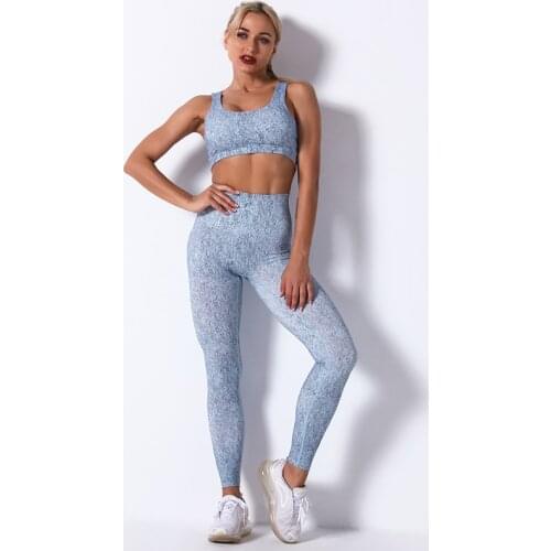 SALSPOR Women Yoga Suits Sport Breathable Bar Fitness Running Leggings 2 Piece of Sets Outdoor Suits Sport Trainning Gym Suits