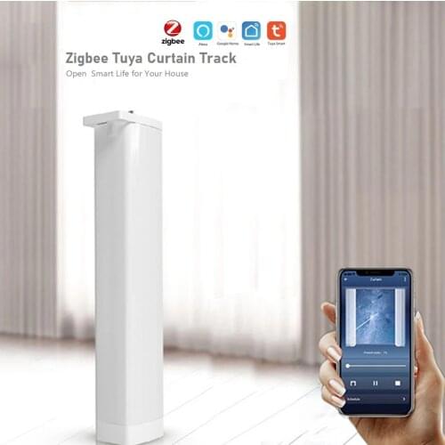 Zigbee Motor Curtain Track Tuya Smart Status Timing APP Remote Control For Alexa Google Home