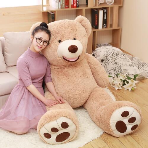 1pc 100cm American Giant Bear Plush Toy Big Size USA Teddy Bear Stuffed Animal Doll for Kids Children Girls Cute Valentine Gift