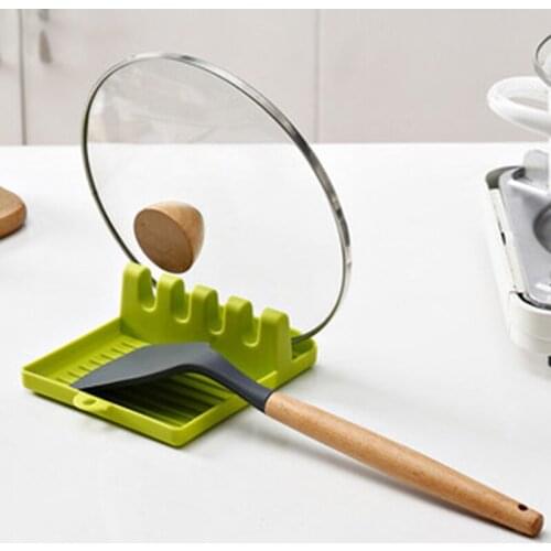 1PCS Plastic Kitchen Spoon Holders Fork Spatula Rack Organizer Spatula Holder Racks Pot Lid storage pad Kitchen Storage Shelf