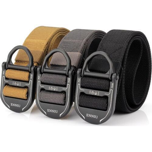 1PC Adjustable Training Waist Belt Outdoor Camping Tactical Belts Durable Nylon Military Waist Belt with Metal Buckle