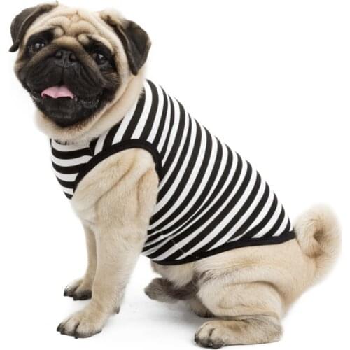 2017 Spring Summer Dog T Shirt Dog Clothes for Samll Dogs Pet Cotton Breathable Vest Hoodie Stripe Style for Small Dogs Cat