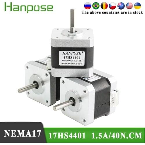 3PCS 4-lead Nema17 Stepper Motor 42 motor NEMA 17 motor 42BYGH 1.7A (17HS4401) use for 3D printer and CNC
