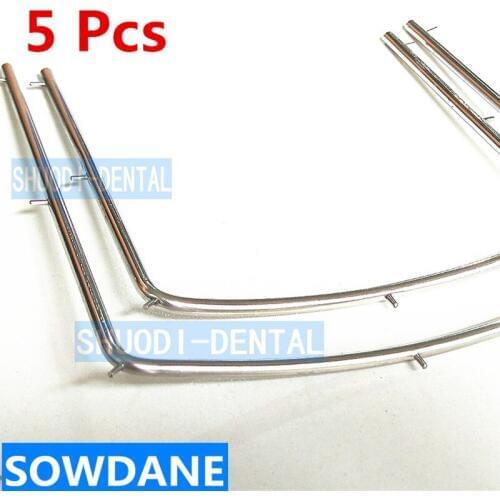 5 Pcs Dental Rubber Dam Frame Instrument Tool Stainless Steel 10CM/7.3CM/12CM Teeth Whitening