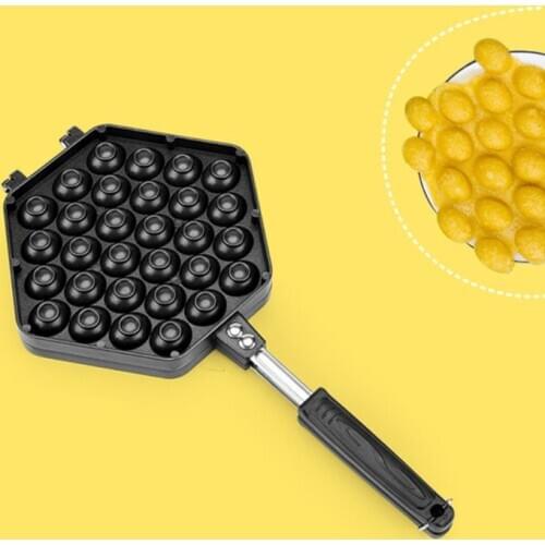 Non Stick Egg Waffle Maker Mold Household Kitchen Cake Bubble Puff Mould Oven M2EE