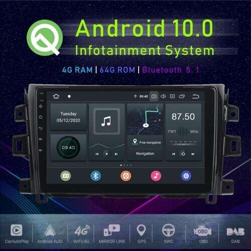 JSTMAX 10.2" Android 10.0 Car GPS Player For Nissan Navara 2015 2016 2017 Multimedia Radio Player