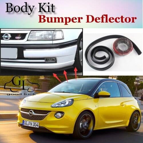 Bumper Lip For Opel Adam / Vauxhall Adam 2012~2015 Front Spoiler Skirt / Body Kit Strip / Car Scratch Proof Adhesive Strip
