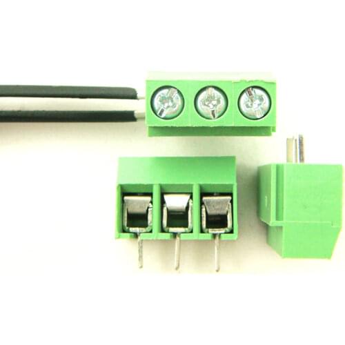 Free Shipping 100PCS 126-5.0-3P Screw 3Pin 5.0mm Staight Pin PCB Screw Terminal Block Connector(300V/10A)