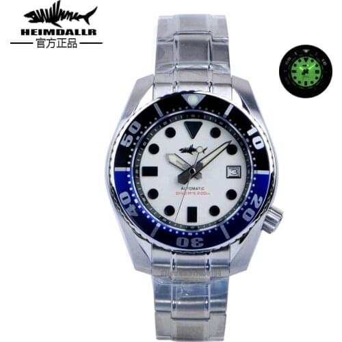 Official Store HEIMDALLR Small MM Water Ghost Diving Watch Luminous NH35A Automatic Mechanical Business Waterproof Mens Watch