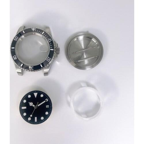 Watch Case Sapphire Glass for DIY Miyota 8215 8205 8200 Mingzhu 2813 3804 ETA 2836 2834 Watch Movement Dial Repair Part 40mm