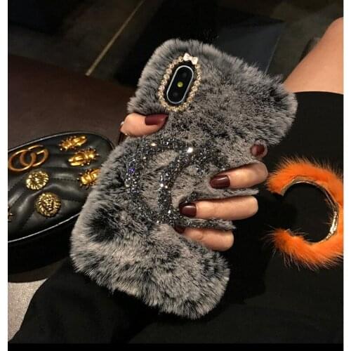 Fashion autumn and winter personality smiley cat plush mobile phone case for vivo X23/X21i/X20/X9/Y66/Y67/Y79/Y83/Y85/Y93/Y97