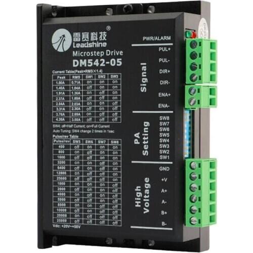 Leadshine DM542-05 1A to 4.2A 20 to 50VDC for Nema 17 Nema23 NEMA 42 and NEMA 57 Stepper Motor 25000 Pulse per rev Free Shipping