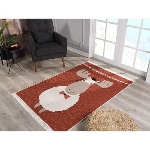 Deer Patterned Double-Sided Woven Rug home beautiful and special rug for smart consumer