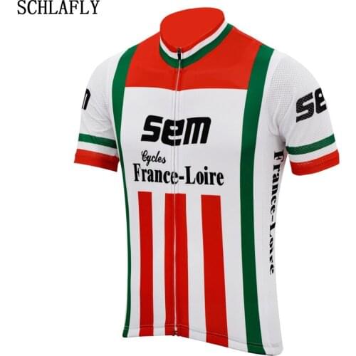 France cycling jersey summer retro short sleeve tour bike wear jersey classic road jersey breathable cycling clothing schlafly