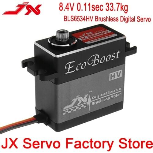 JX Ecoboost BLS6534HV 33KG Large Torque 180 Degree Brushless Digital Servo for RC Models Helicopter DIY Parts