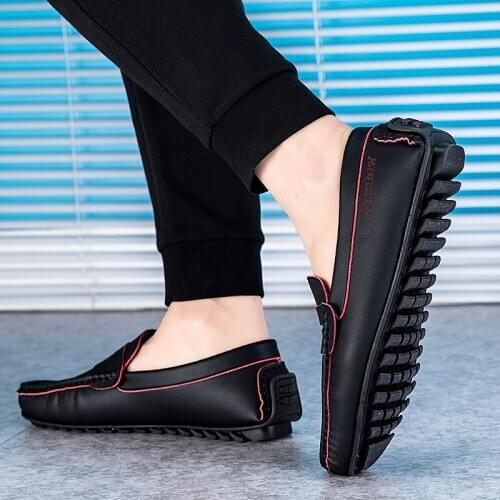 Leather casual Mens scarpa summer shoe uomo men scarpe couro autumn Moccasins informales casuales classic cuero for moccasins