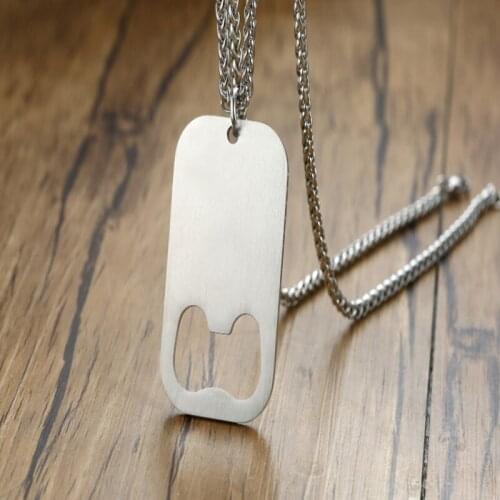 2021 Fashion And Simple Accessories Stainless Steel Beer Corkscrew Pendant Creative And Temperament Necklace Suitable For Men