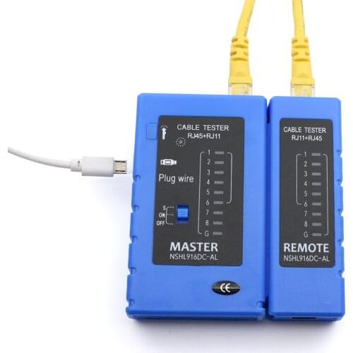 Xintylink micro USB RJ45 tester ethernet Cable test lan Network repair tools kit RJ11 RJ12 rg45 CAT5 CAT6 CAT7