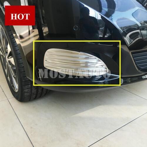 For Benz V-Class W447 ABS Chrome Front Fog Light Trim Cover 2014-2018 2pcs Car Accessories Interior Car Decor Car Trim